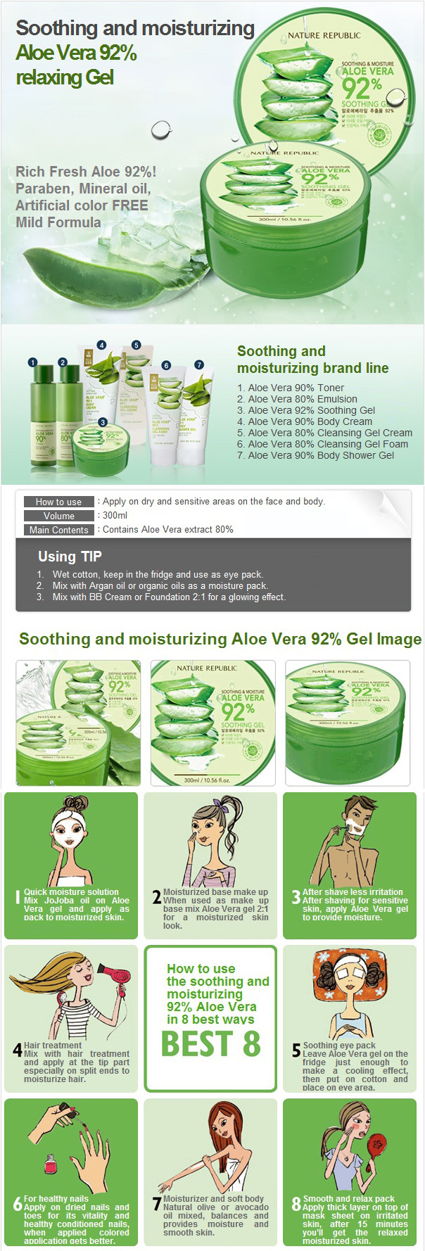 Aloe Vera 92% Soothing Gel